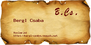Bergl Csaba névjegykártya
